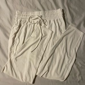 Fabletics buttery soft white joggers